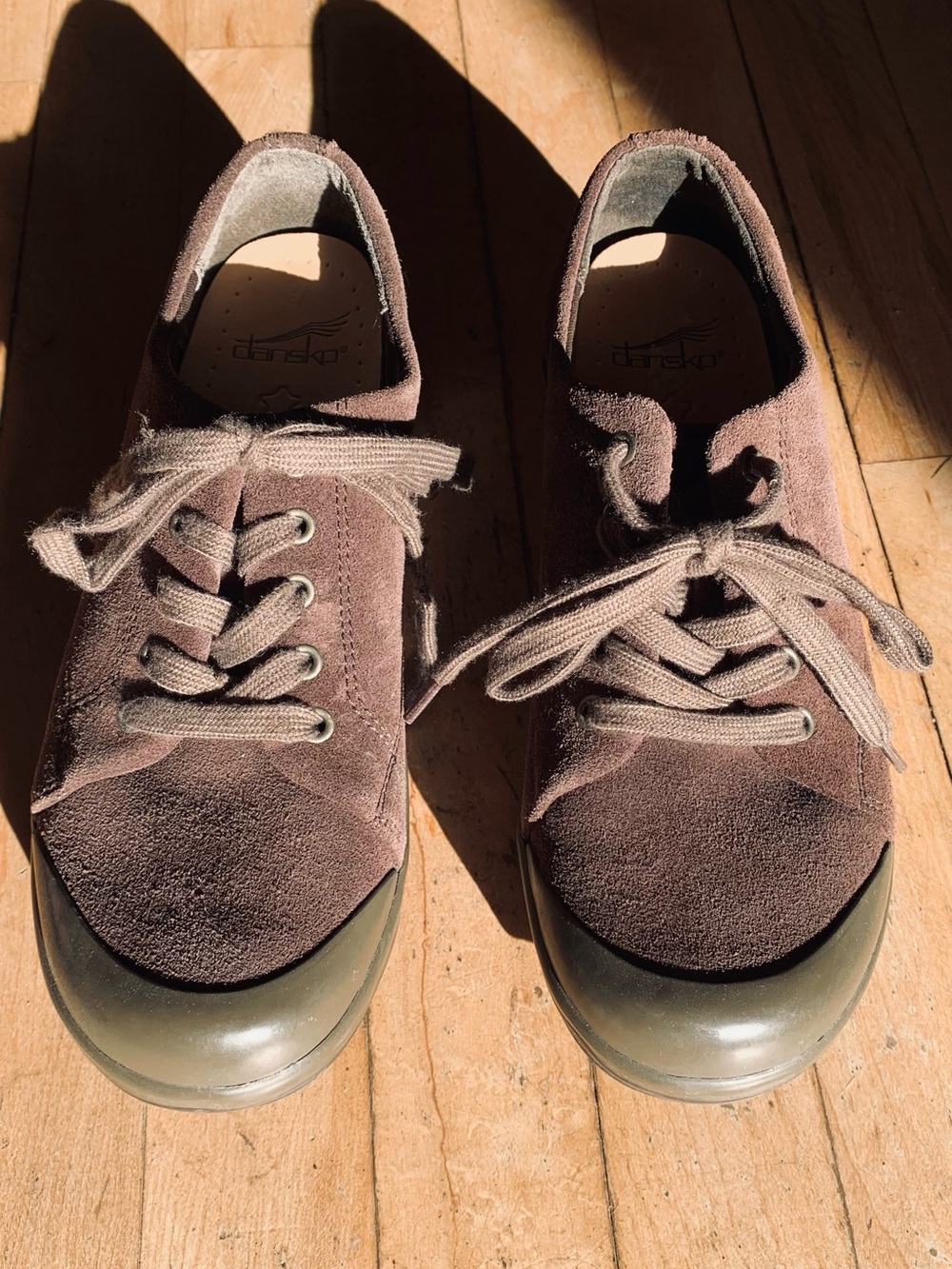 Dansko Women's Suede Lace-Up Sneakers in Dark Brown